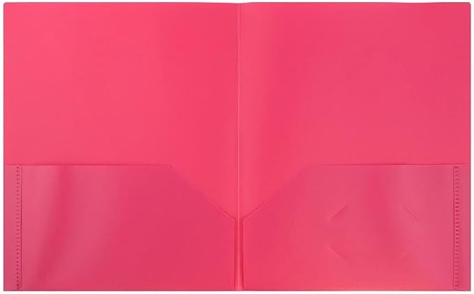 JAM PAPER Plastic 2 Pocket POP Folders - Image 2