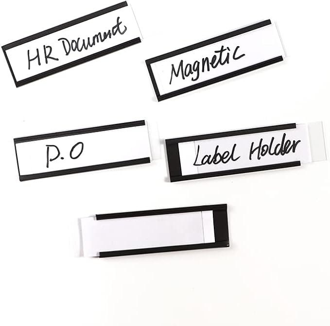 C Channel Magentic Label Holders 2x4 Inch, Magnetic Data Card Holders File - Image 4