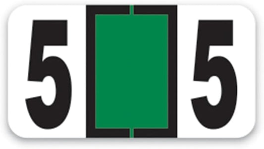 File Right Number Labels Roll – Color-Coded Numeric Filing Labels, 1-5/8" × by Unknown