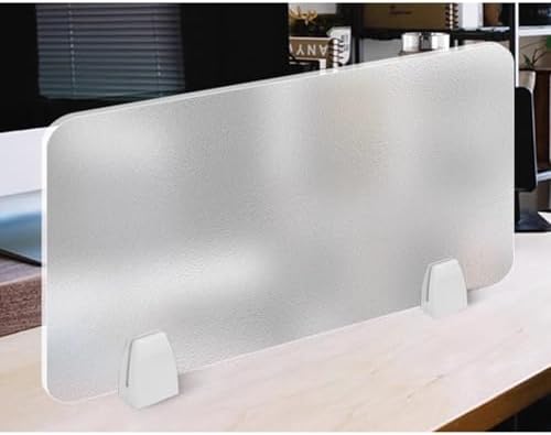 Acrylic Frosted Privacy Screen Divider, Portable Desk Partition Panel - Image 3