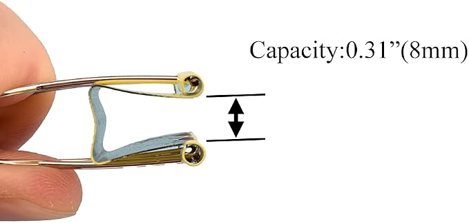 HAHIYO Binder Clips Paper Clamps Spring Steel Sturdy 0.98 inches Width 0.31 - Image 3