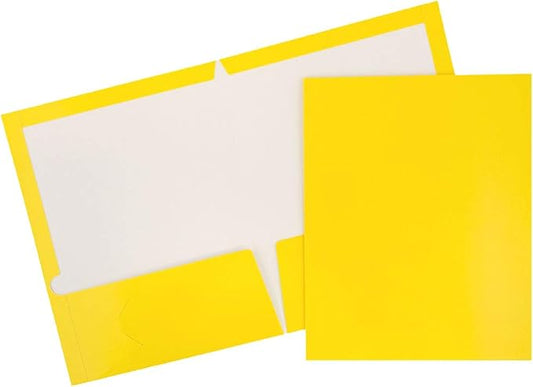 JAM PAPER Laminated Two Pocket Glossy School Folders by JAMPaper