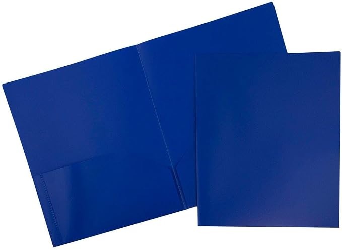 JAM PAPER Plastic 2 Pocket POP Folders by JAMPaper