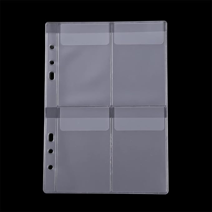 10 Pack A5 Size Plastic Binder Pockets, 6 Holes Waterproof PVC Folders Loose - Image 3