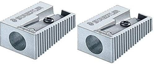Staedtler Single Hole Quality Aluminium Pencil Sharpener X 2 - Image 2