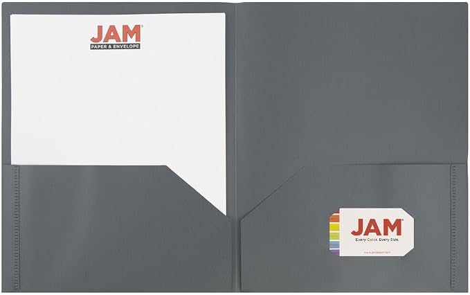 JAM PAPER Plastic 2 Pocket POP Folders - Image 5