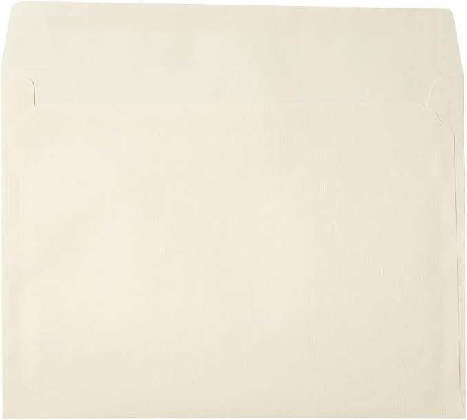 LUXPaper 9 x 12 Booklet Envelopes | Natural Linen | 80lb. Text | 500 Qty - Image 2