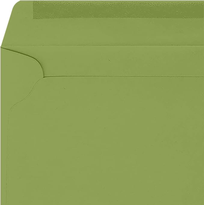 LUXPaper 9 x 12 Booklet Envelopes | Avocado Green | 70lb. Text | 1, 000 Qty - Image 4