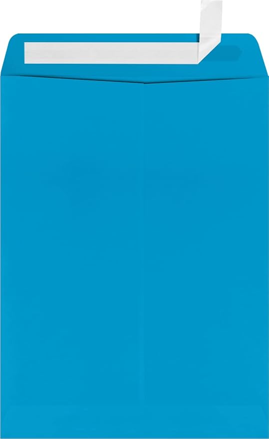 LUXPaper 9 x 12 Open End Envelopes | Peel & Press | Pool Blue | 80lb. Text | by LUXPaper