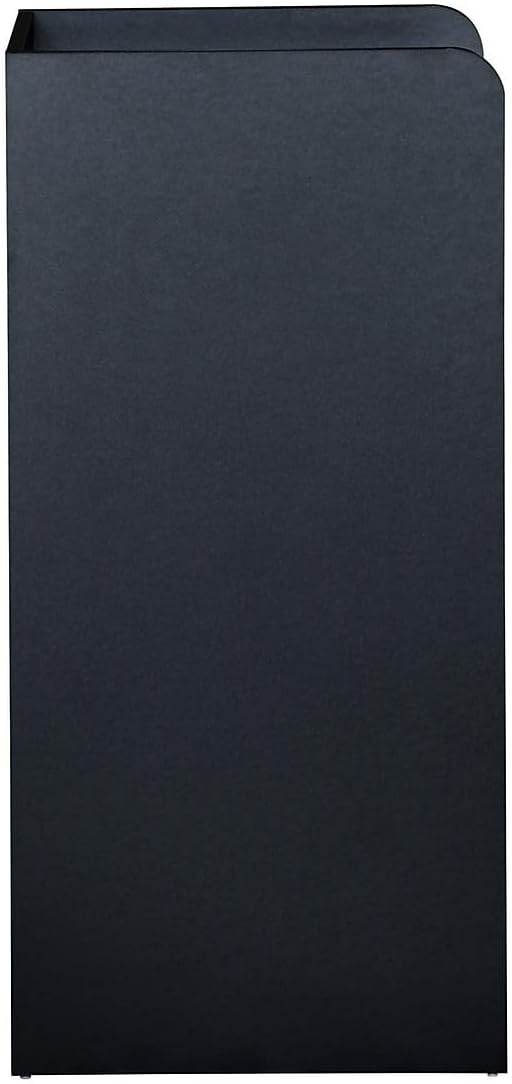 Flash Furniture Sony Laminate Wood Commercial-Grade Trash Receptacle with Tray Top, Wooden Restaurant Trash Can Cabinet and Garbage Receptacle, Black-DeskLoop Office