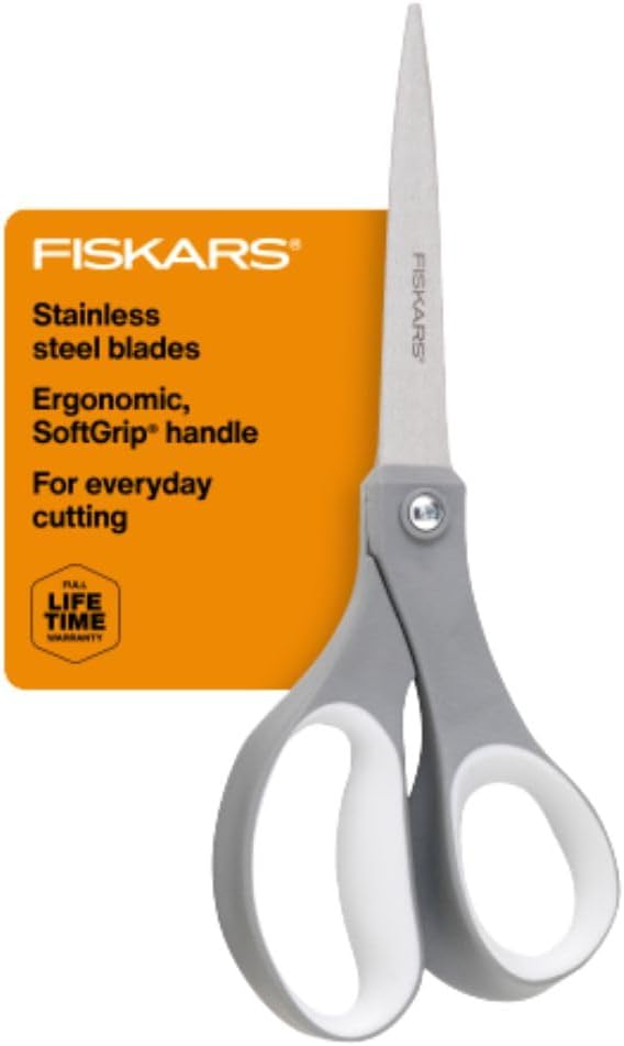 Fiskars All Purpose Scissors, High Performance Cutting, Stainless Steel Blades by Unknown