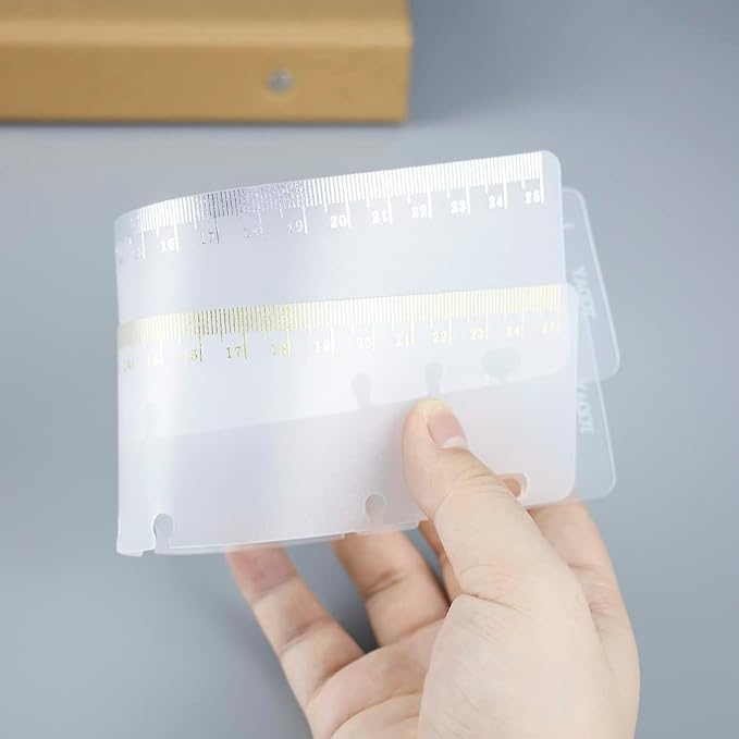 10pcs B5 Binder Dividers Ruler Gold Hot Stamping 25cm Scale 9 Holes Gilding - Image 4