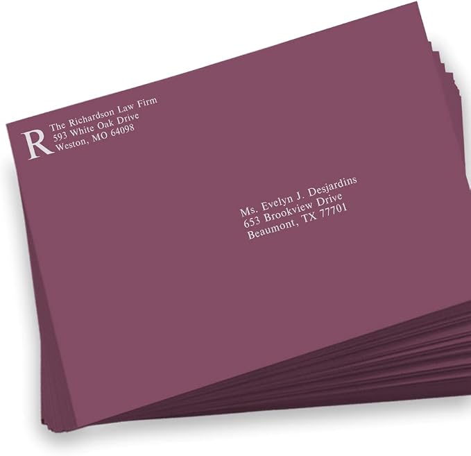LUXPaper 9 x 12 Booklet Envelopes | Vintage Plum | 80lb. Text | 500 Qty - Image 5