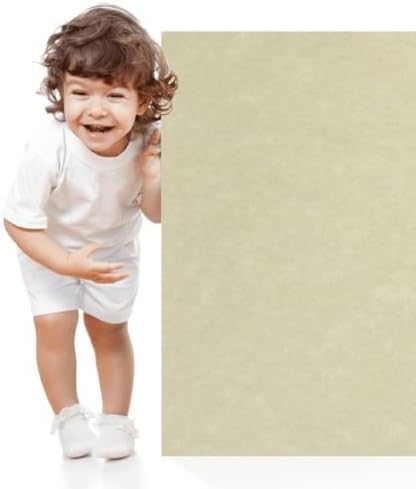 25 Natural Parchment 65lb Cover Paper Sheets 8.5X11 Inches Cardstock Weight Colored Sheets 8.5" X 11" (8.5X11 Inches) Standard Letter|Flyer Size - Printable Old Parchment Semblance-DeskLoop Office