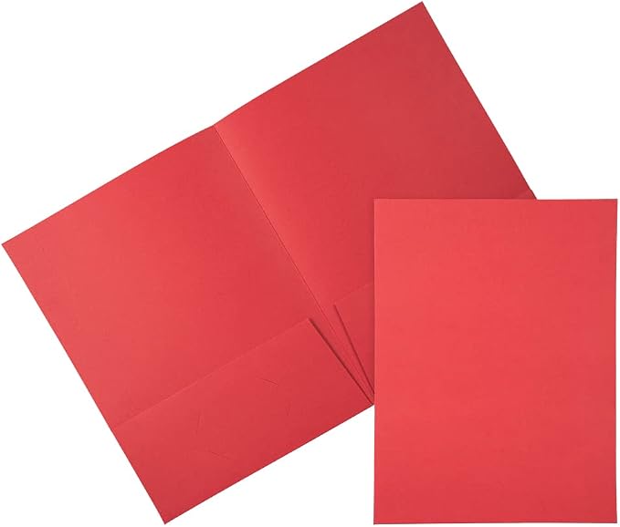 JAM PAPER Two Pocket Textured Linen Presentation Folders by JAMPaper