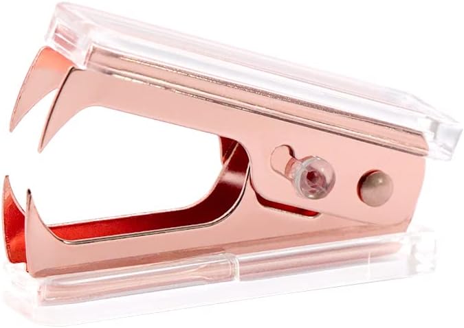 NatSumeBasics Staples Remover Rose Gold Clear Acrylic Staple Puller Removal Tool by NatSumeBasics