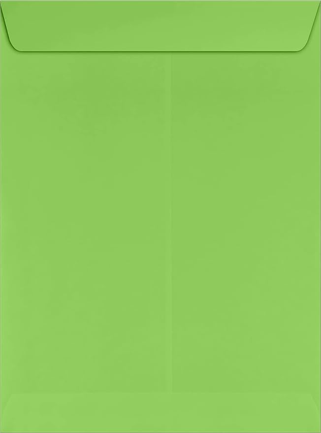LUXPaper 9 x 12 Open End Envelopes | Peel & Press | Limelight Green | 80lb. - Image 2