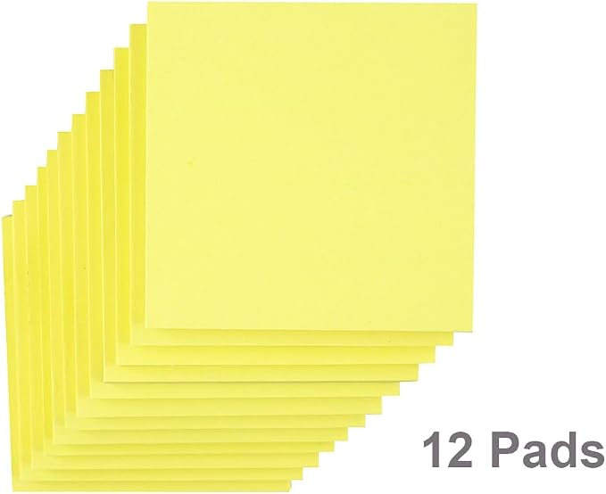 Sticky Notes 3x3 in Yellow, Strong Adhesive, Clean Removal, Recyclable - Image 3