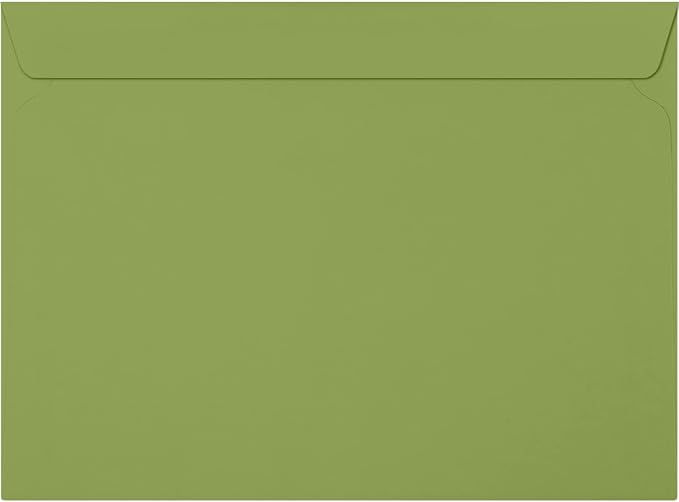 LUXPaper 9 x 12 Booklet Envelopes | Avocado Green | 70lb. Text | 1, 000 Qty by LUXPaper