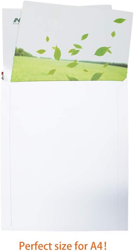 zmybcpack 100 Pack 9X12 inch Self Seal Photo Document Mailers Stay Flat White - Image 4