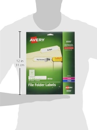 Avery File Folder Labels with TrueBlock Technology, Permanent Adhesive - Image 9