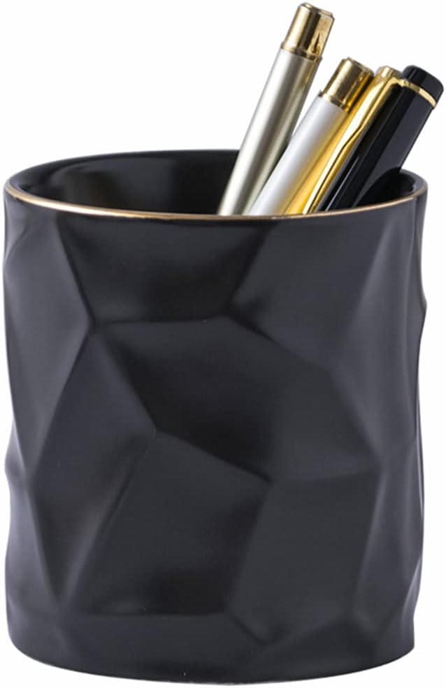 Ceramic Irregular Round Pen Holder by YOSCO