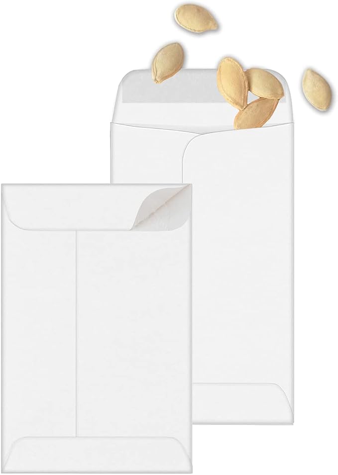 Xxcxpark 500 PCS #5 Coin Envelopes, 3.125 x 5.5 inches White Kraft Envelopes - Image 6