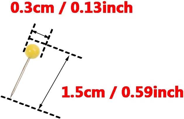 Tupalizy 1/8 Inch Small Round Ball Head Decorative Push Pins Map Thumb Tacks - Image 5