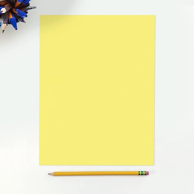 LUXPaper 8.5" x 11" Paper | Letter Size | Pastel Canary Yellow | 60lb. Text | 1 - Image 3