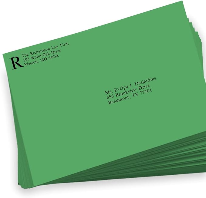 LUXPaper 9 x 12 Booklet Envelopes | Holiday Green | 80lb. Text | 1, 000 Qty - Image 4