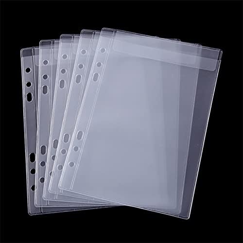 10 Pack A5 Size Plastic Binder Pockets, 6 Holes Waterproof PVC Folders Loose - Image 8