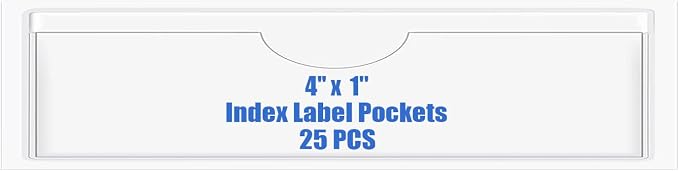 Origin-Joy 25 PCS Self-Adhesive Index Label Pockets by Origin-Joy