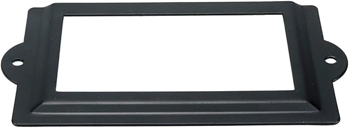 Antrader 6 Pcs 3.3" x 1.8" Office Label Holder, Metal Label Frame, Matte Black - Image 5