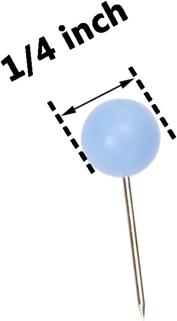 Tupalizy 100PCS 1/4 Inch Small Round Head Map Tacks Pins - Image 4