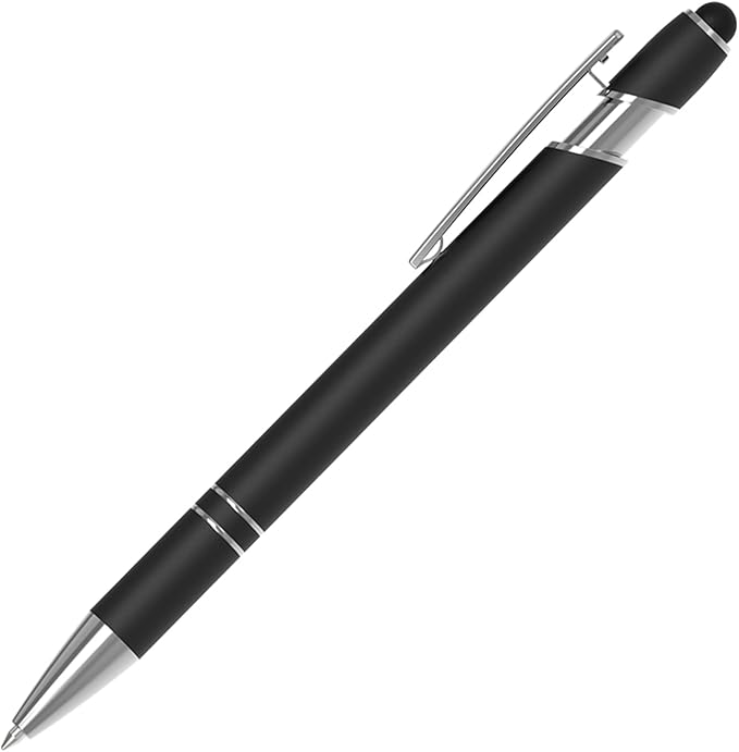 Actsun 12 Pack Black Stylus Pens, 2-in-1 Ballpoint Pen - Image 2