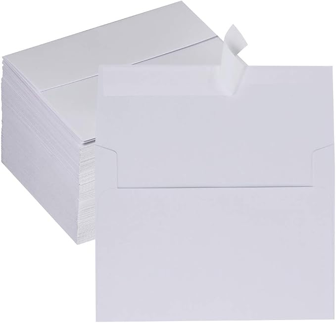 Supla 150 Pcs Bulk A2 Invitation Envelopes in White Peel & Press Self Seal 4 by SUPLA