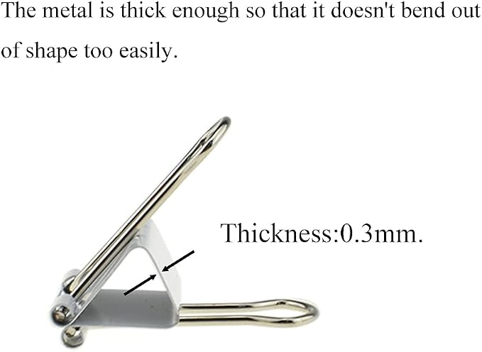 HAHIYO Binder Clips Paper Clamps Spring Steel Sturdy Small 0.75 inches Width - Image 3