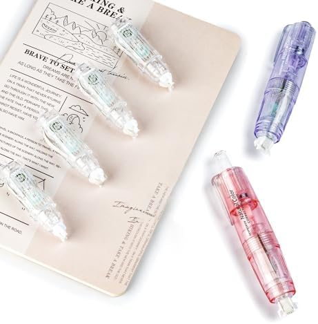 White Retractable Correction Tapes, 2 Cute Pre-Loaded Correctors - Image 7