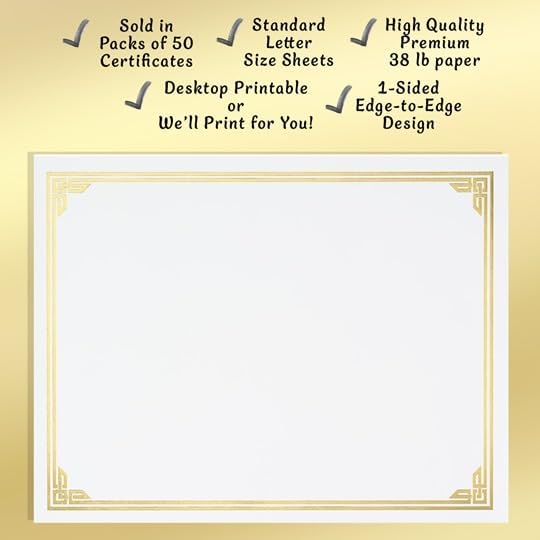 PaperDirect Gold on Cream Classic Specialty Certificates, 8½ x11, Foil Accents - Image 5