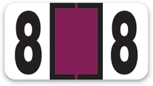 File Right Number Labels Roll – Color-Coded Numeric Filing Labels, 1-5/8" × by Unknown