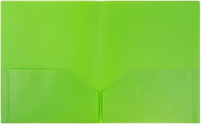 JAM PAPER Plastic 2 Pocket POP Folders - Image 4