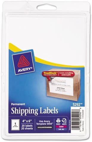 Avery Printable Shipping Labels, 20 Blank Address Labels - Image 4