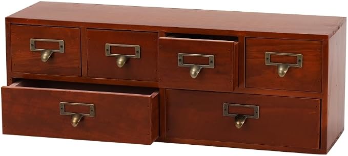 Apothecary Drawers Wooden Storage Box by Unknown