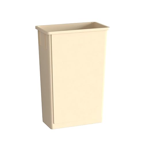23 Gallon Beige Slim Jim Trash Can-DeskLoop Office