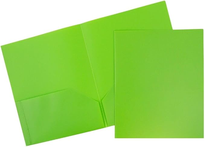 JAM PAPER Plastic 2 Pocket POP Folders - Image 3