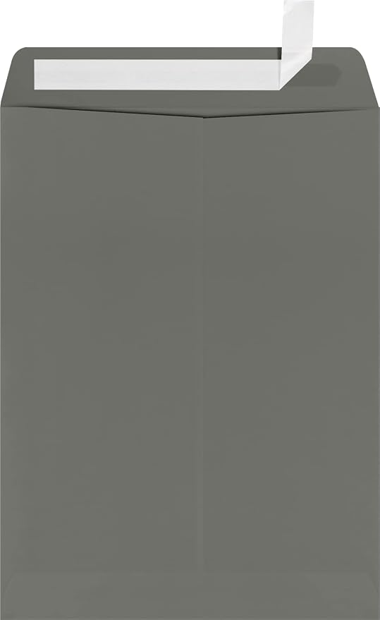 LUXPaper 9 x 12 Open End Envelopes | Peel & Press | Smoke Gray | 80lb. Text | by LUXPaper
