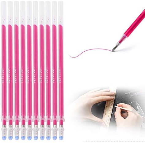 TOPINCN 100Pcs Fabric Marker Pen Refill, Heat Erasable Pens Refill Fabric High Temperature Disappearing Pens Refill Fabric Marker Pen Tailoring Tool for Fabric Quilting Sewing-DeskLoop Office