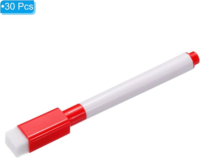 PATIKIL Dry Erase Marker Pens, 30 Pack Red Ink Fine Point Low Odor Whiteboard - Image 3
