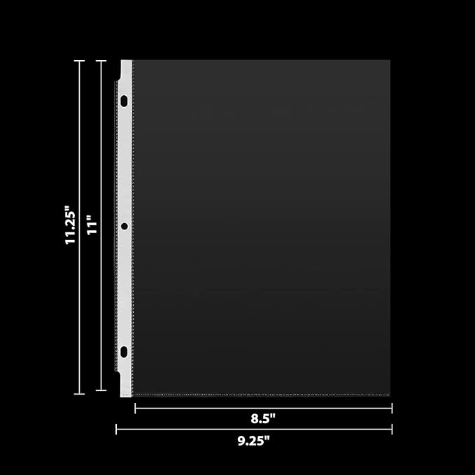 Sheet Protectors, 100 Pack Plastic Page Protectors, 3 Hole Upgrade Thickened - Image 5