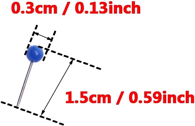 Tupalizy 1/8 Inch Small Round Ball Head Decorative Push Pins Map Thumb Tacks - Image 7